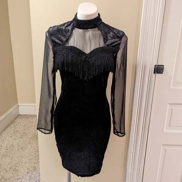 black crushed velvet dress White Vega Ceremony Girl Dress main image 0